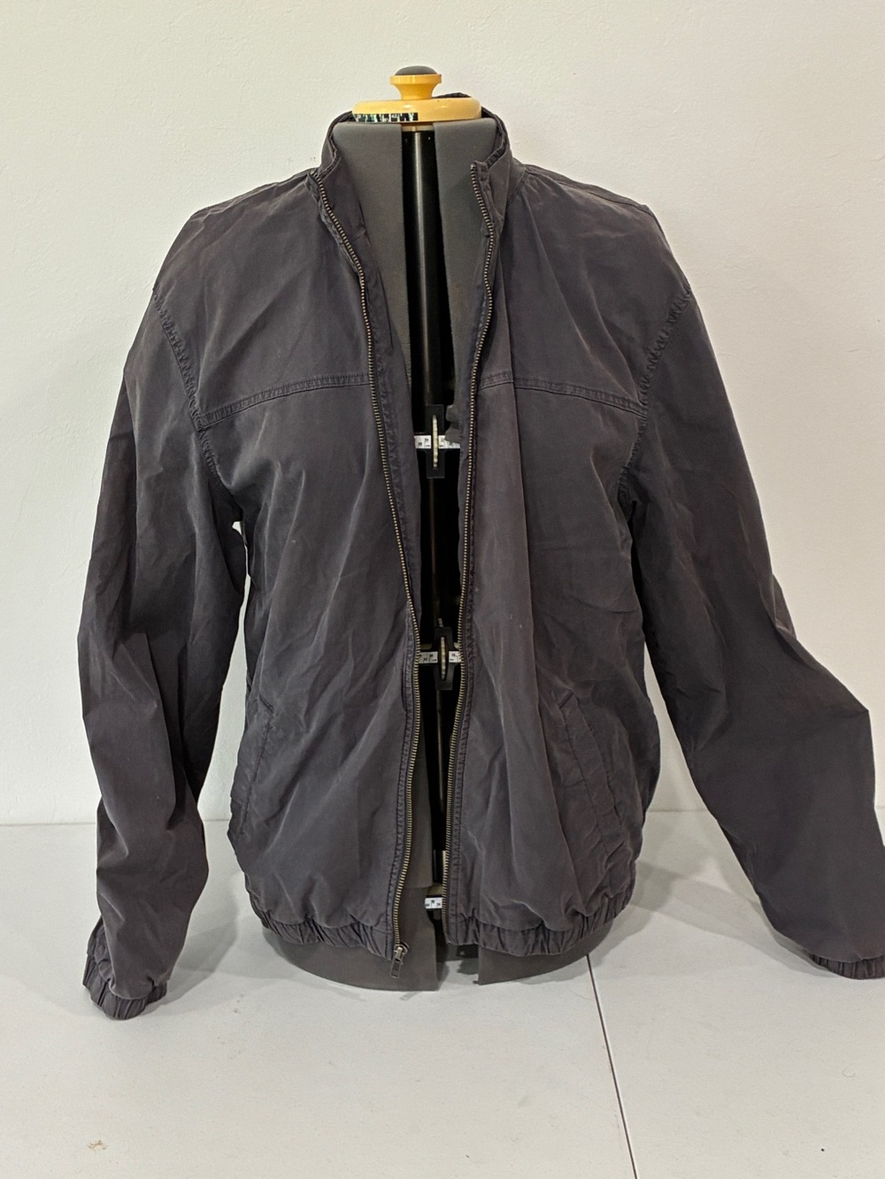 VRST Men's Garment Dyed Full-Zip Lightweight Track Jacket - Size Large